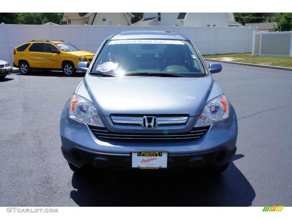 2008 CR-V EX-L 4WD - Glacier Blue Metallic / Gray photo #4