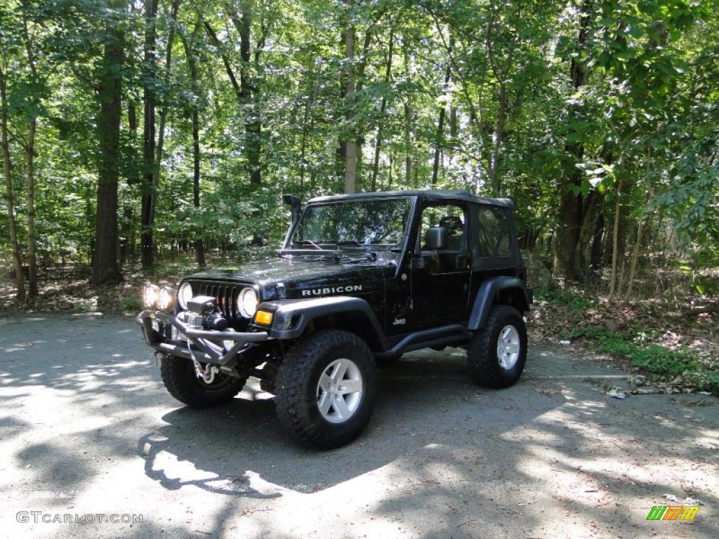 2004 Wrangler Rubicon 4x4 - Black / Dark Slate Gray photo #3