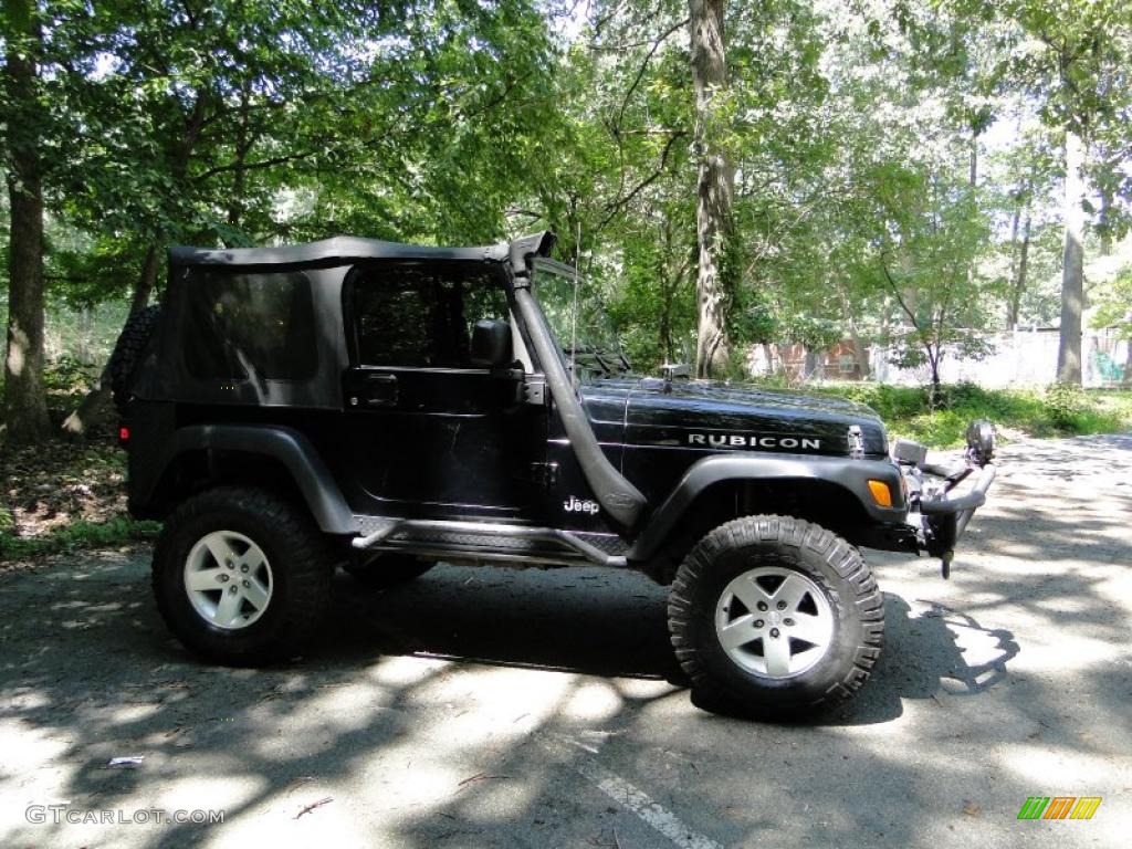 2004 Wrangler Rubicon 4x4 - Black / Dark Slate Gray photo #4