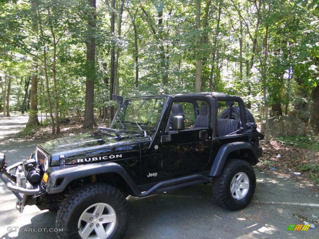 2004 Wrangler Rubicon 4x4 - Black / Dark Slate Gray photo #7