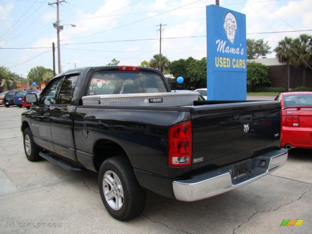 2006 Ram 1500 SLT Quad Cab - Brilliant Black Crystal Pearl / Medium Slate Gray photo #7