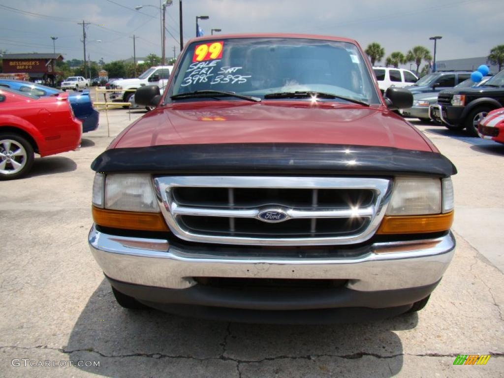 1999 Ranger XLT Extended Cab - Toreador Red Metallic / Medium Graphite photo #3