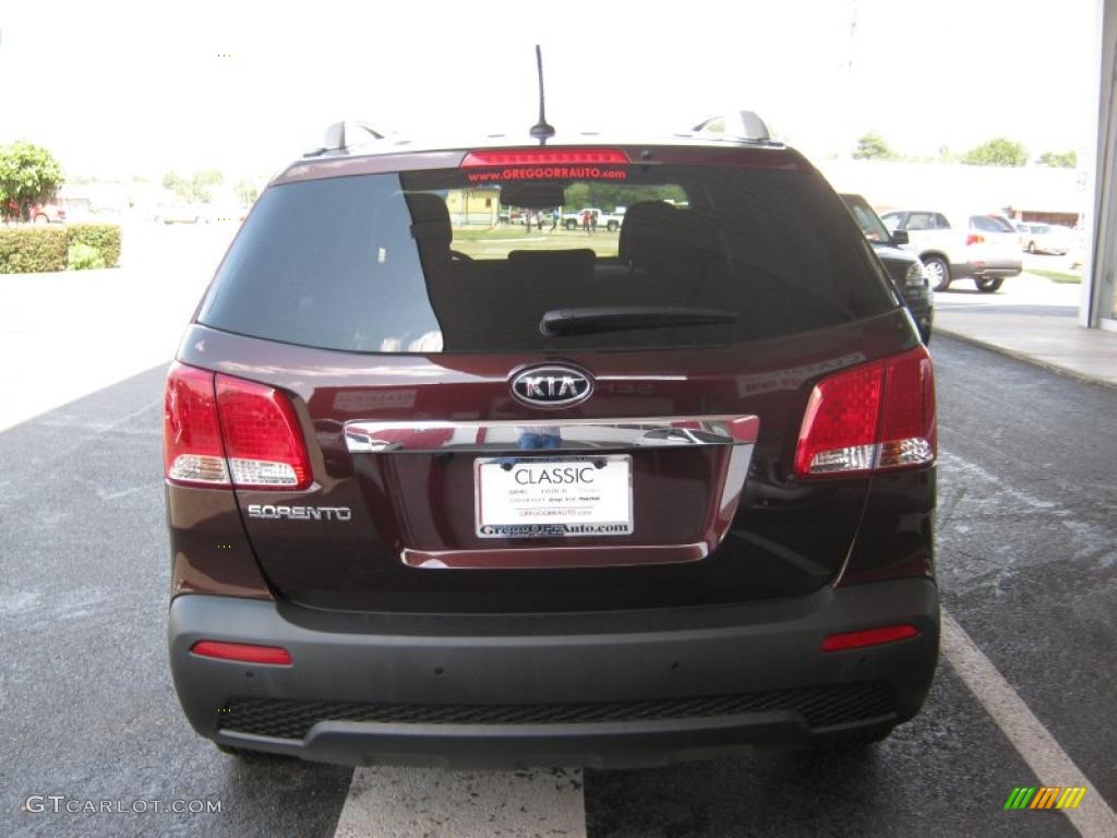 2011 Sorento LX - Dark Cherry / Black photo #4