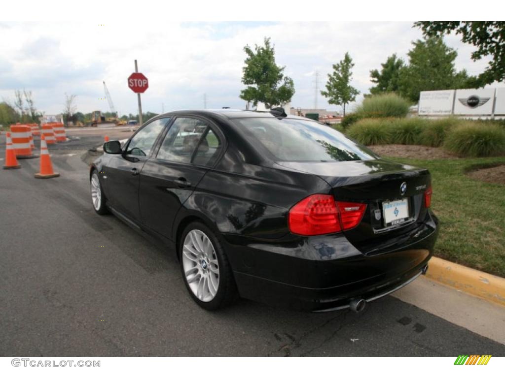 2009 3 Series 335d Sedan - Jet Black / Saddle Brown Dakota Leather photo #4