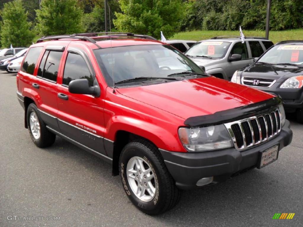 2003 Grand Cherokee Laredo 4x4 - Inferno Red Tinted Pearlcoat / Taupe photo #5