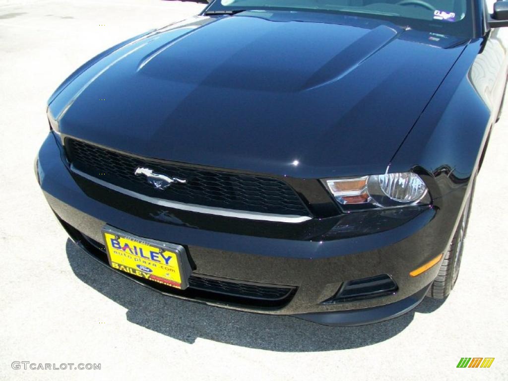 2011 Mustang V6 Premium Coupe - Ebony Black / Stone photo #1