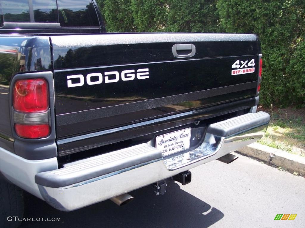 2001 Ram 1500 SLT Club Cab 4x4 - Black / Mist Gray photo #9