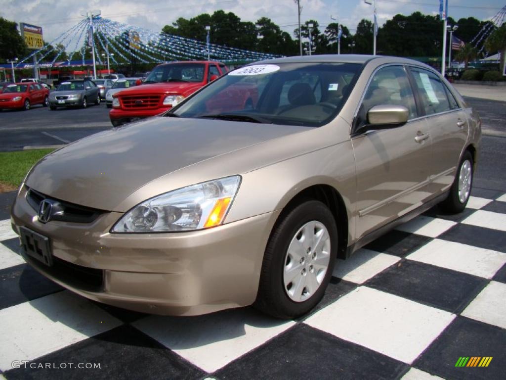 2003 Accord LX Sedan - Desert Mist Metallic / Ivory photo #3