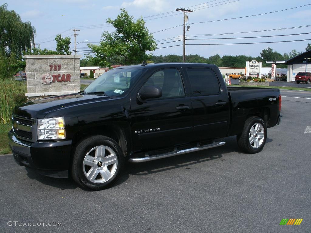 2008 Silverado 1500 LT Crew Cab 4x4 - Black / Ebony photo #1