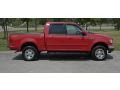 2001 Bright Red Ford F150 Lariat SuperCrew 4x4  photo #2