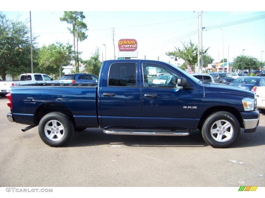 2008 Ram 1500 Big Horn Edition Quad Cab - Patriot Blue Pearl / Medium Slate Gray photo #4