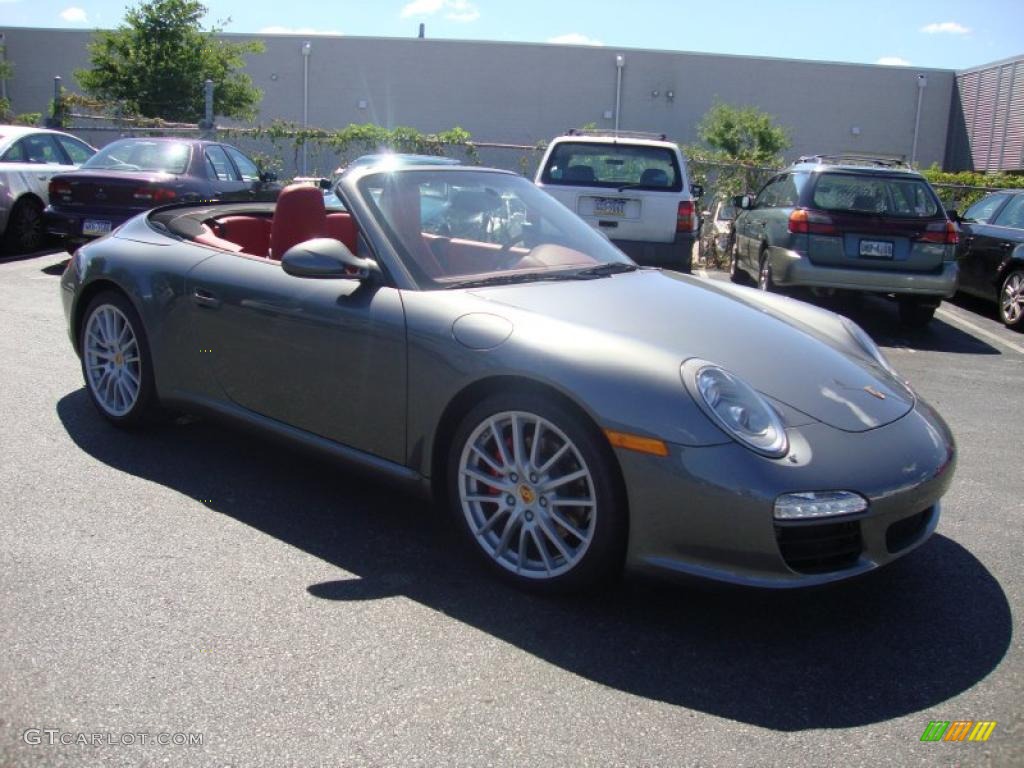 2011 911 Carrera S Cabriolet - Meteor Grey Metallic / Carrera Red photo #6