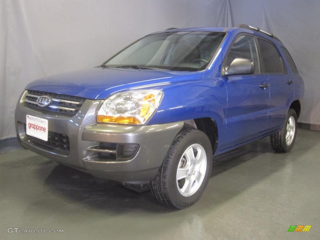 2008 Sportage LX - Smart Blue Metallic / Black photo #1
