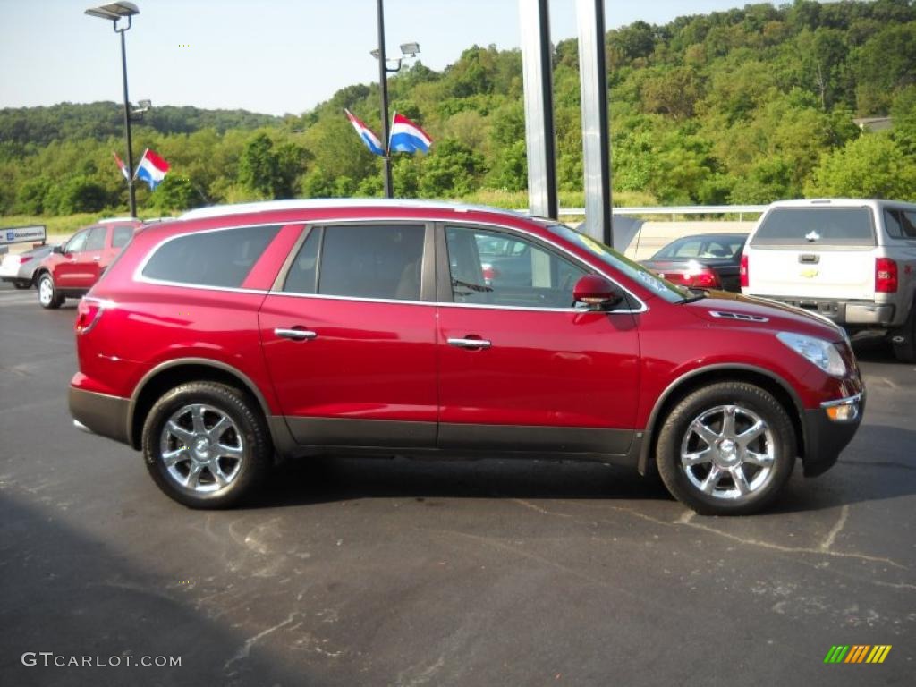 2008 Enclave CXL AWD - Red Jewel / Cashmere/Cocoa photo #4
