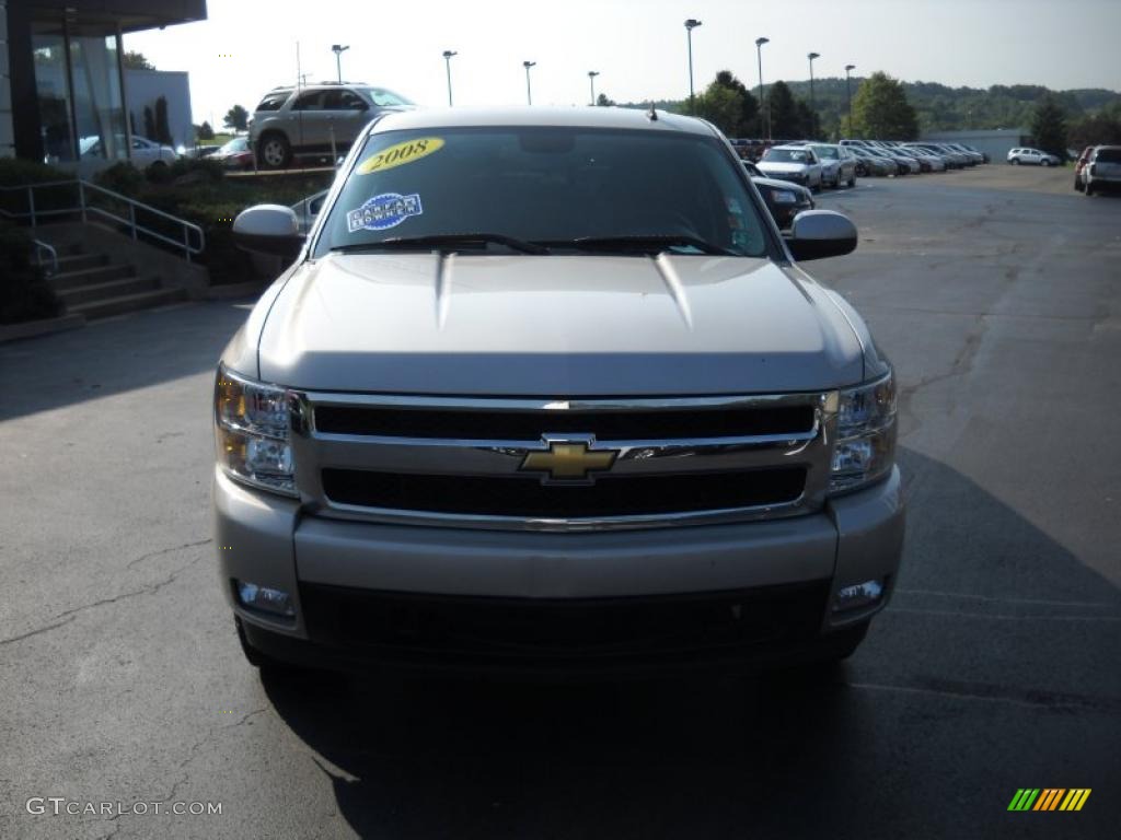 2008 Silverado 1500 LTZ Crew Cab 4x4 - Silver Birch Metallic / Ebony photo #2