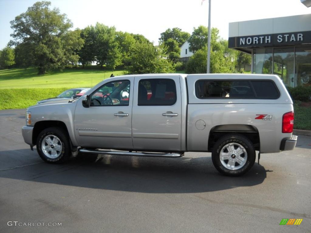 2008 Silverado 1500 LTZ Crew Cab 4x4 - Silver Birch Metallic / Ebony photo #8