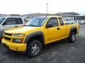 2004 Yellow Chevrolet Colorado LS Extended Cab 4x4  photo #3