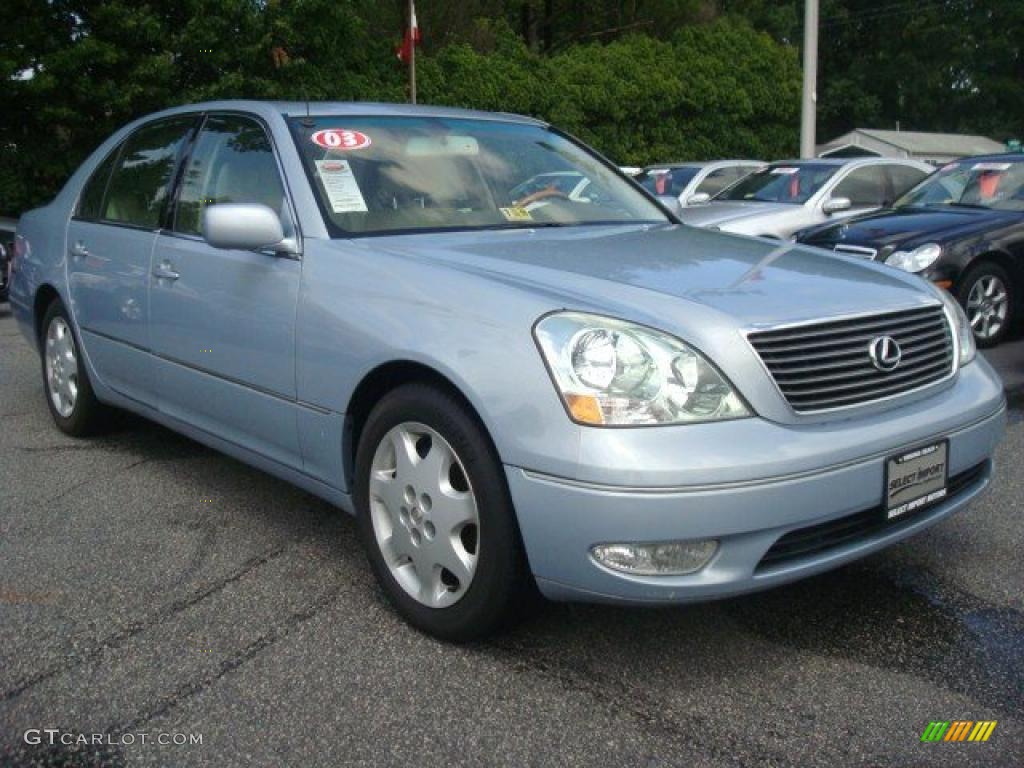 2003 LS 430 Sedan - Platinum Blue Pearl / Ivory photo #8
