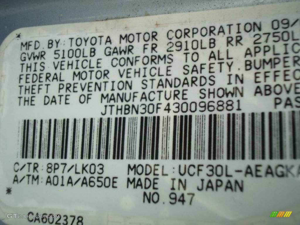 2003 LS 430 Sedan - Platinum Blue Pearl / Ivory photo #28