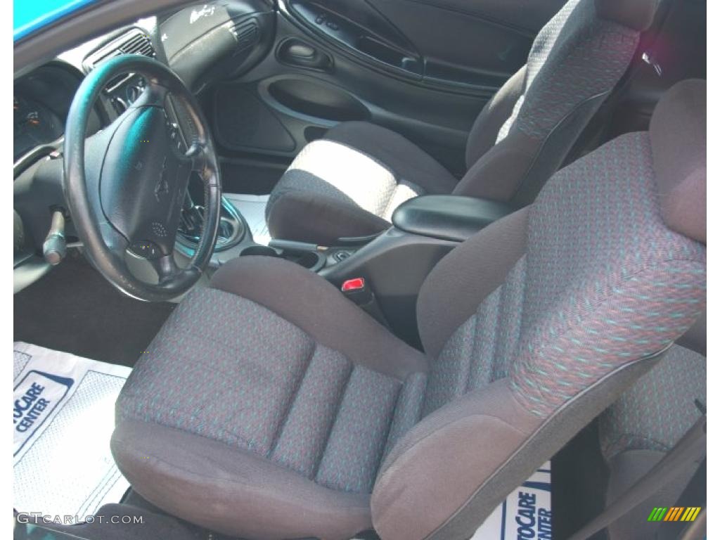 1998 Mustang GT Coupe - Bright Atlantic Blue / Black photo #3