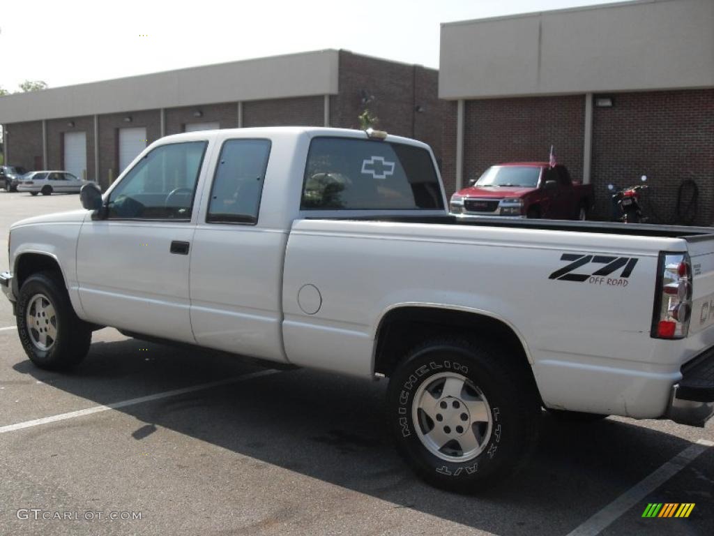 1993 C/K K1500 Extended Cab 4x4 - White / Blue photo #3