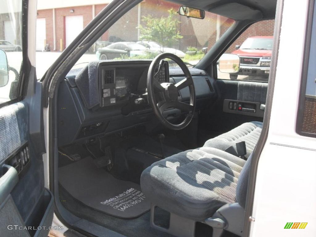 1993 C/K K1500 Extended Cab 4x4 - White / Blue photo #5
