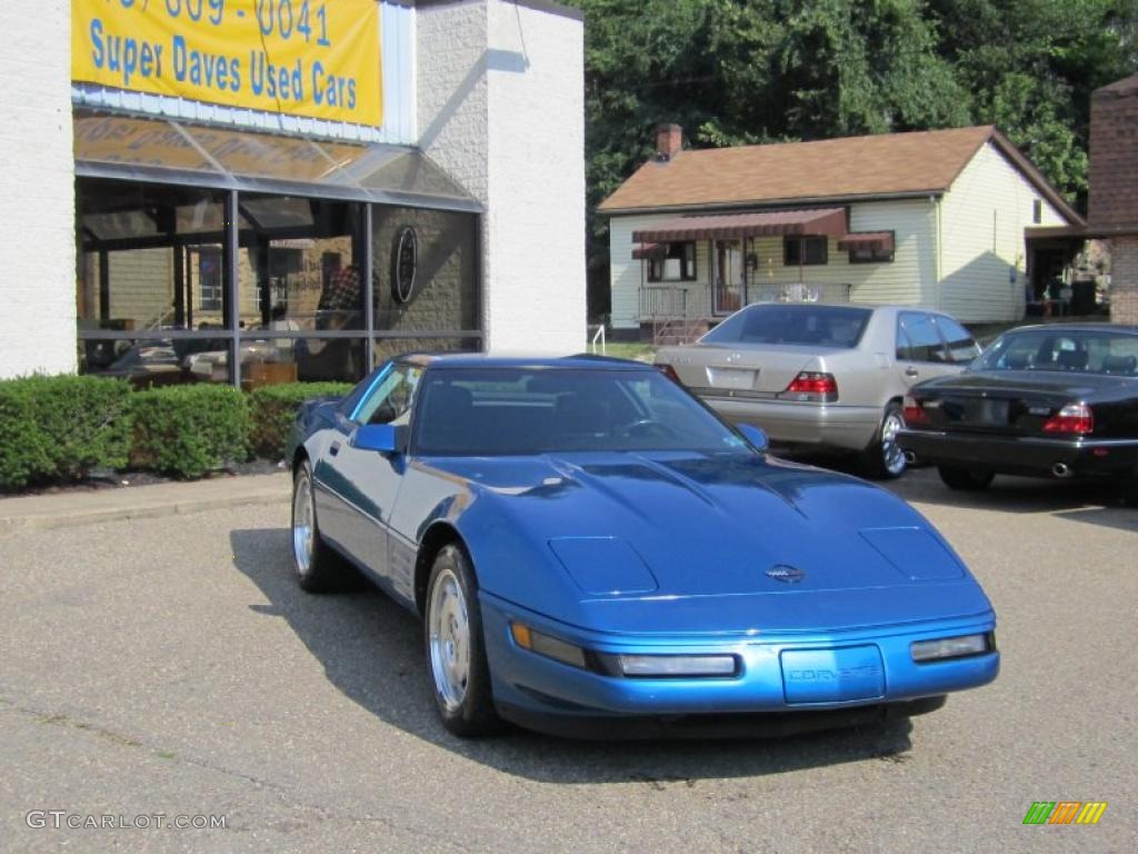 1993 Corvette Convertible - Quasar Blue Metallic / Black photo #1
