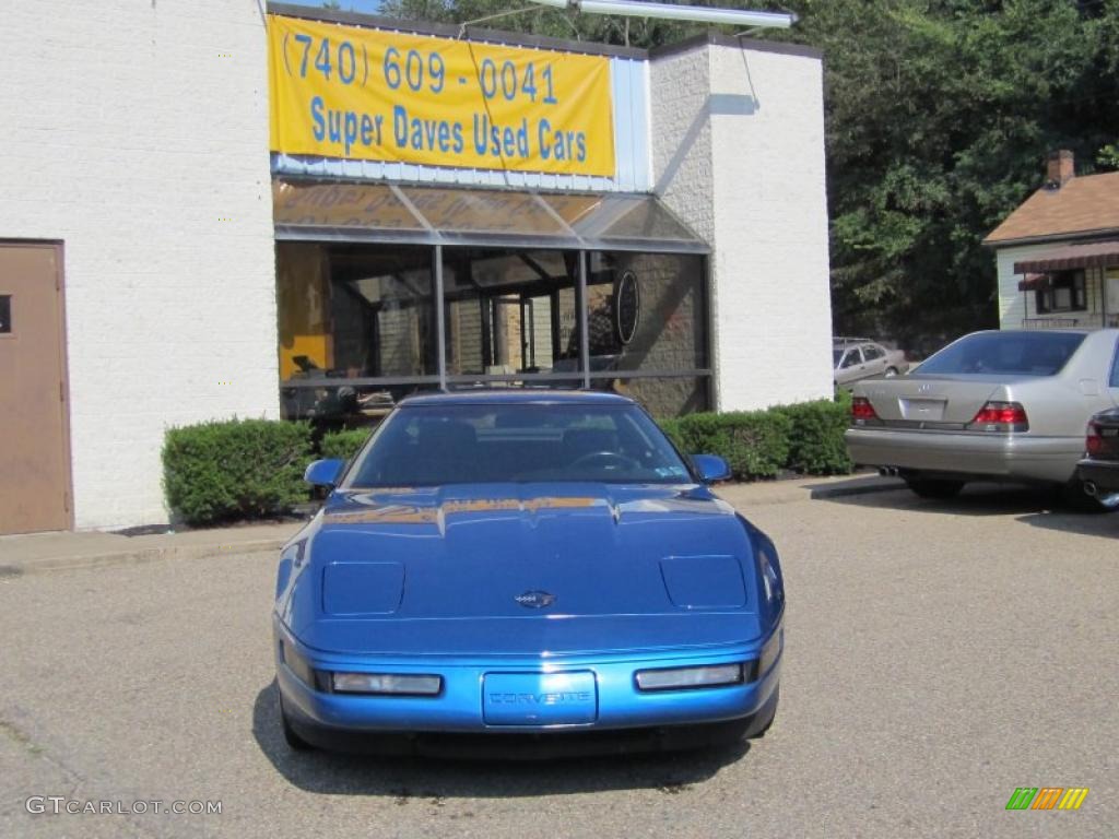 1993 Corvette Convertible - Quasar Blue Metallic / Black photo #3