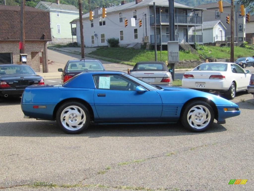 1993 Corvette Convertible - Quasar Blue Metallic / Black photo #5