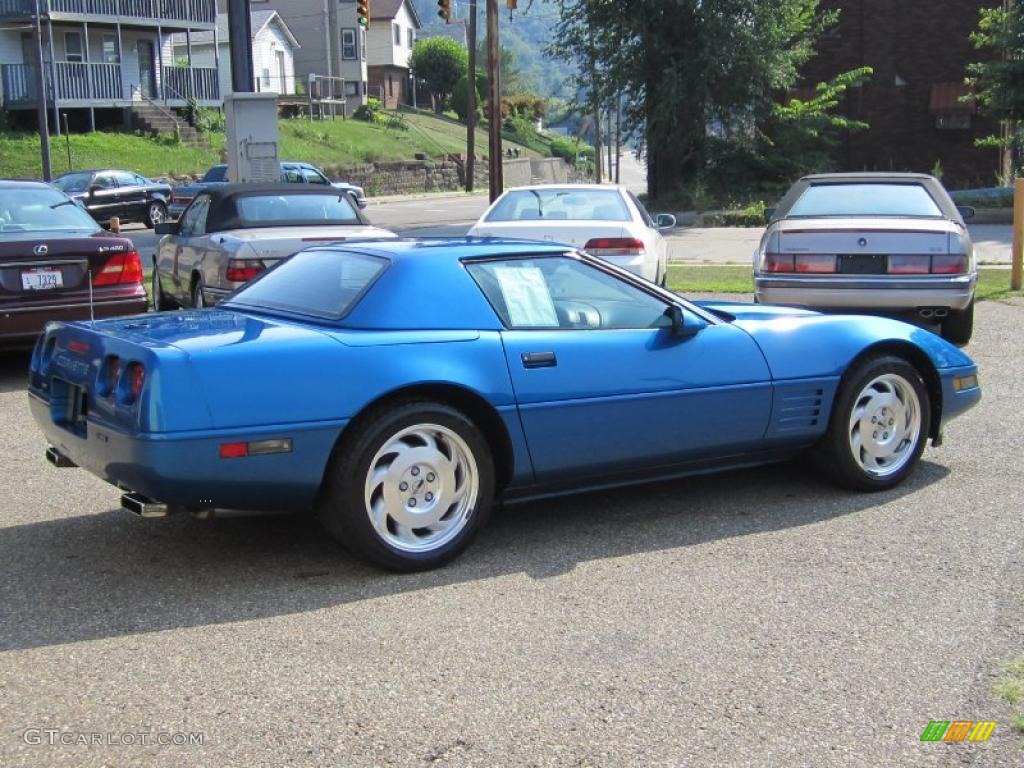 1993 Corvette Convertible - Quasar Blue Metallic / Black photo #6