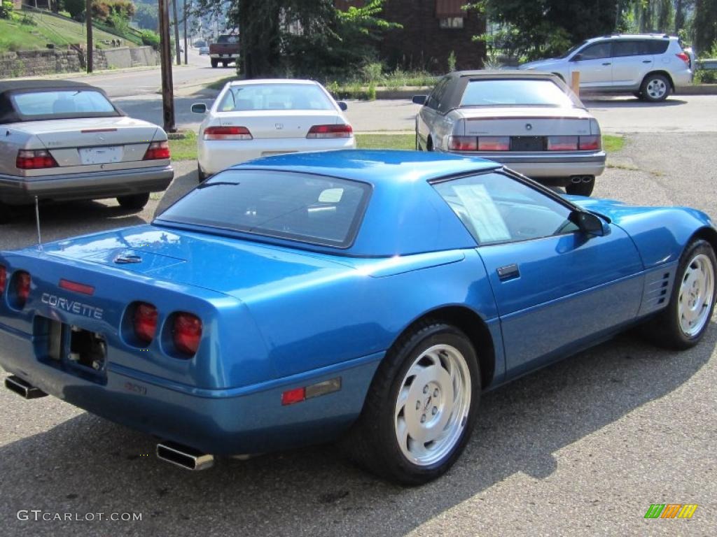 1993 Corvette Convertible - Quasar Blue Metallic / Black photo #7