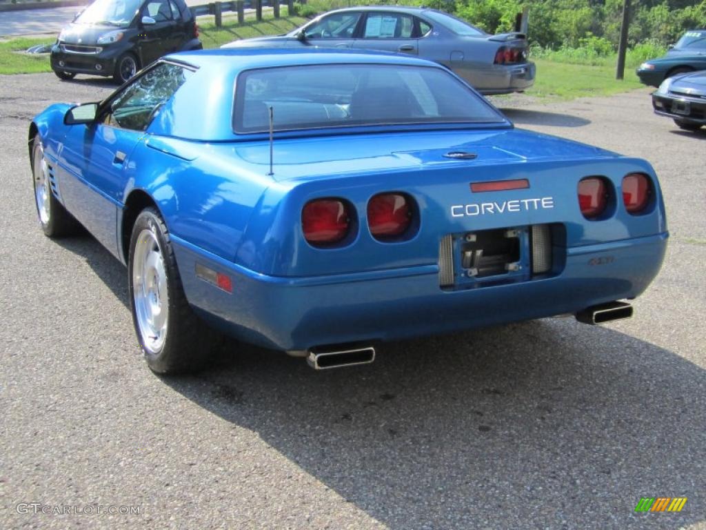1993 Corvette Convertible - Quasar Blue Metallic / Black photo #11