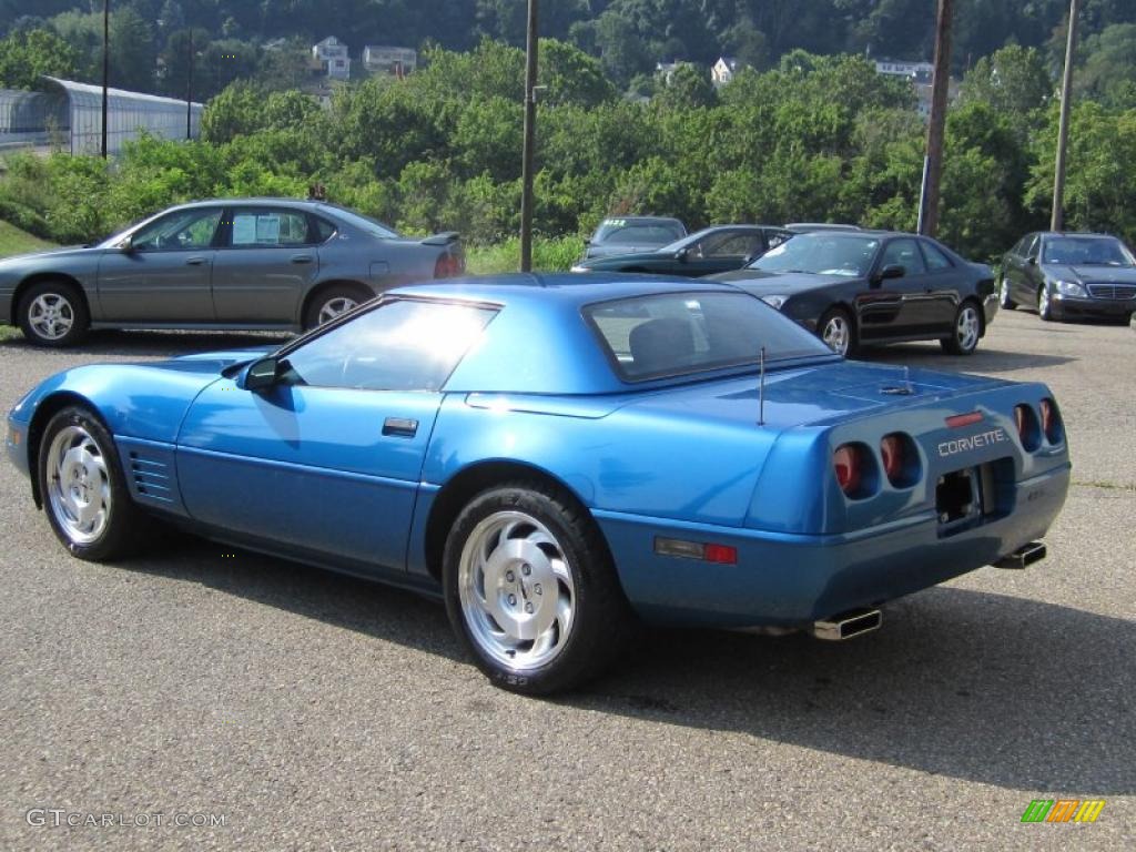 1993 Corvette Convertible - Quasar Blue Metallic / Black photo #12
