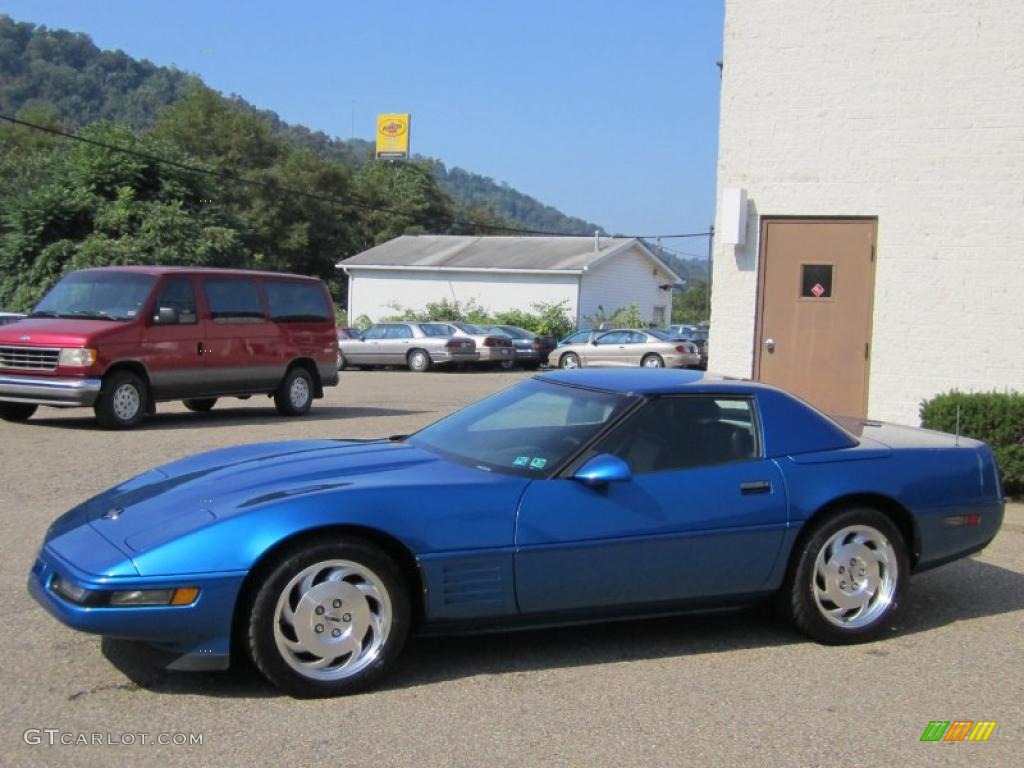 1993 Corvette Convertible - Quasar Blue Metallic / Black photo #14