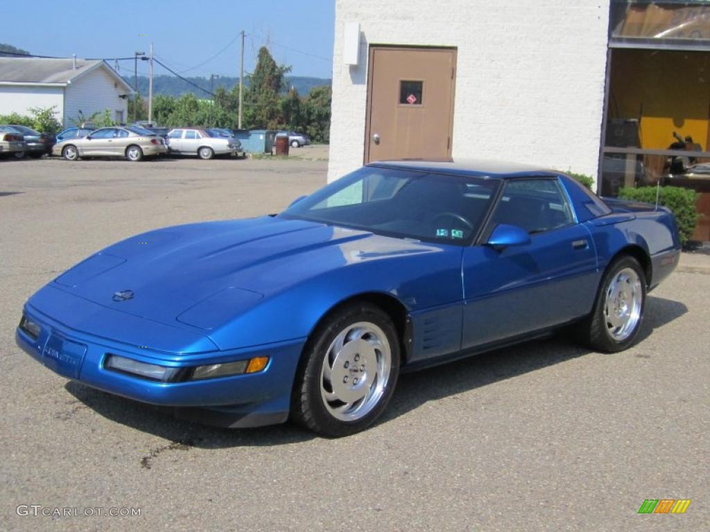 1993 Corvette Convertible - Quasar Blue Metallic / Black photo #15