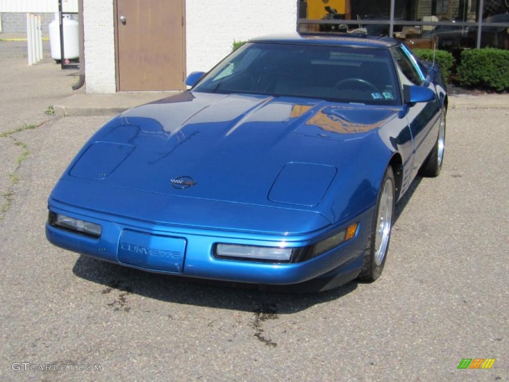 1993 Corvette Convertible - Quasar Blue Metallic / Black photo #16