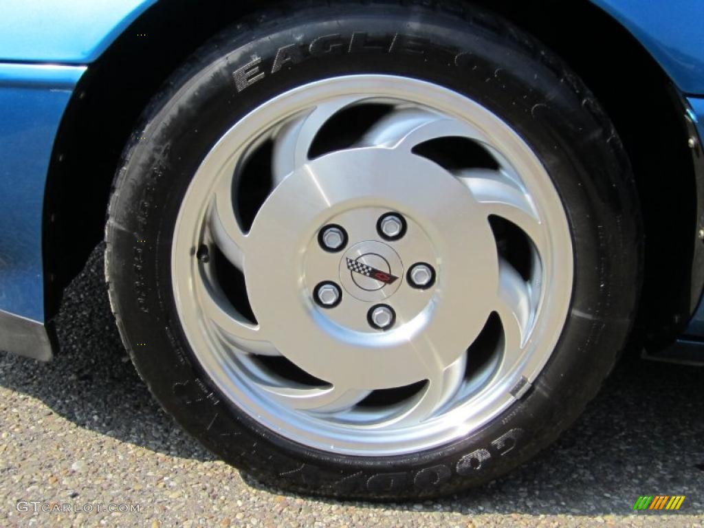 1993 Corvette Convertible - Quasar Blue Metallic / Black photo #39