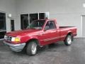 Electric Red Metallic 1993 Ford Ranger XLT Regular Cab