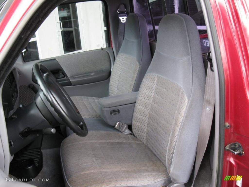1993 Ranger XLT Regular Cab - Electric Red Metallic / Grey photo #4