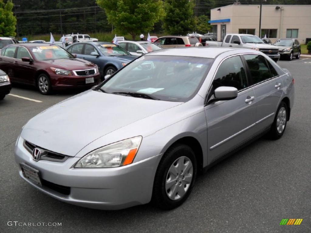 2003 Accord LX Sedan - Satin Silver Metallic / Black photo #1
