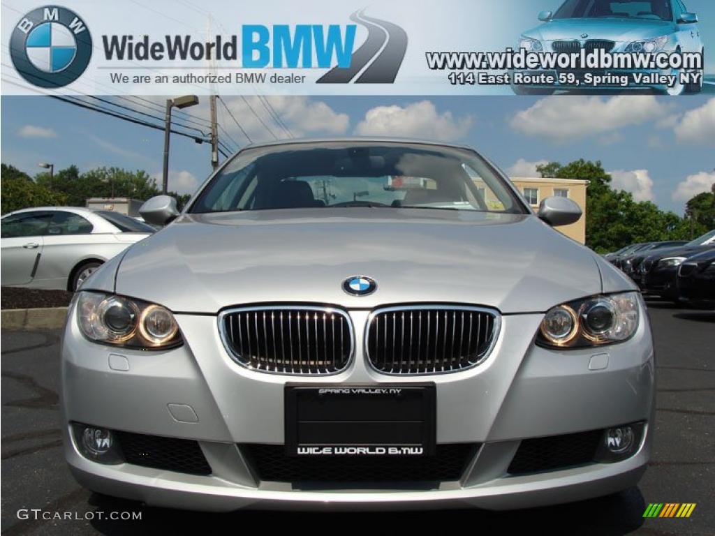 2007 3 Series 328i Coupe - Titanium Silver Metallic / Black photo #2