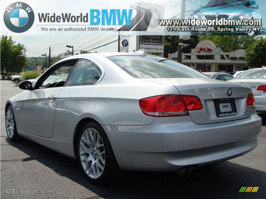 2007 3 Series 328i Coupe - Titanium Silver Metallic / Black photo #6