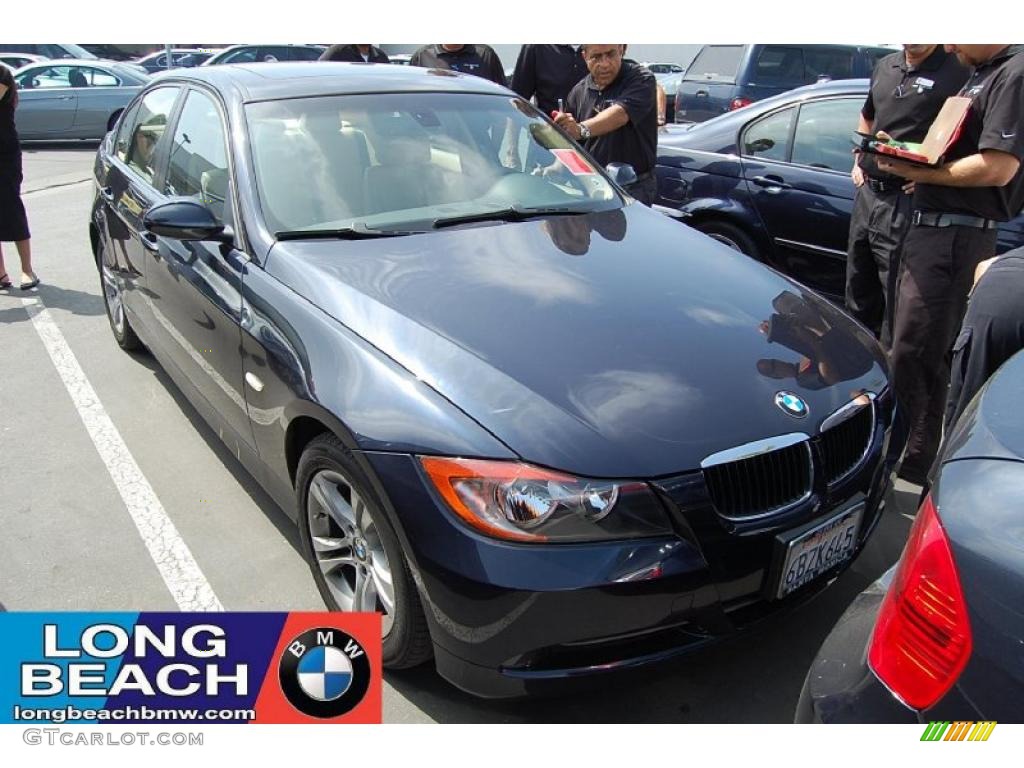 2008 3 Series 328i Sedan - Monaco Blue Metallic / Beige photo #1