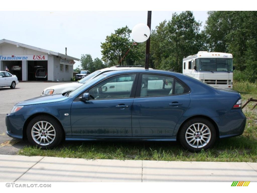 2008 9-3 2.0T Sport Sedan - Fusion Blue Metallic / Parchment photo #20