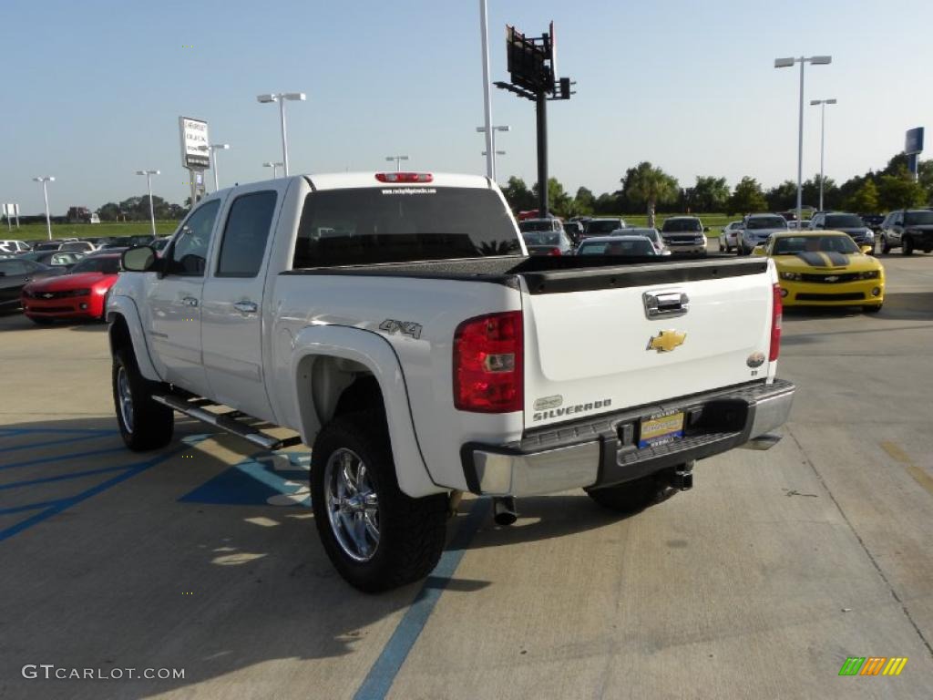 2008 Silverado 1500 LT Crew Cab 4x4 - Summit White / Light Titanium/Ebony Accents photo #3