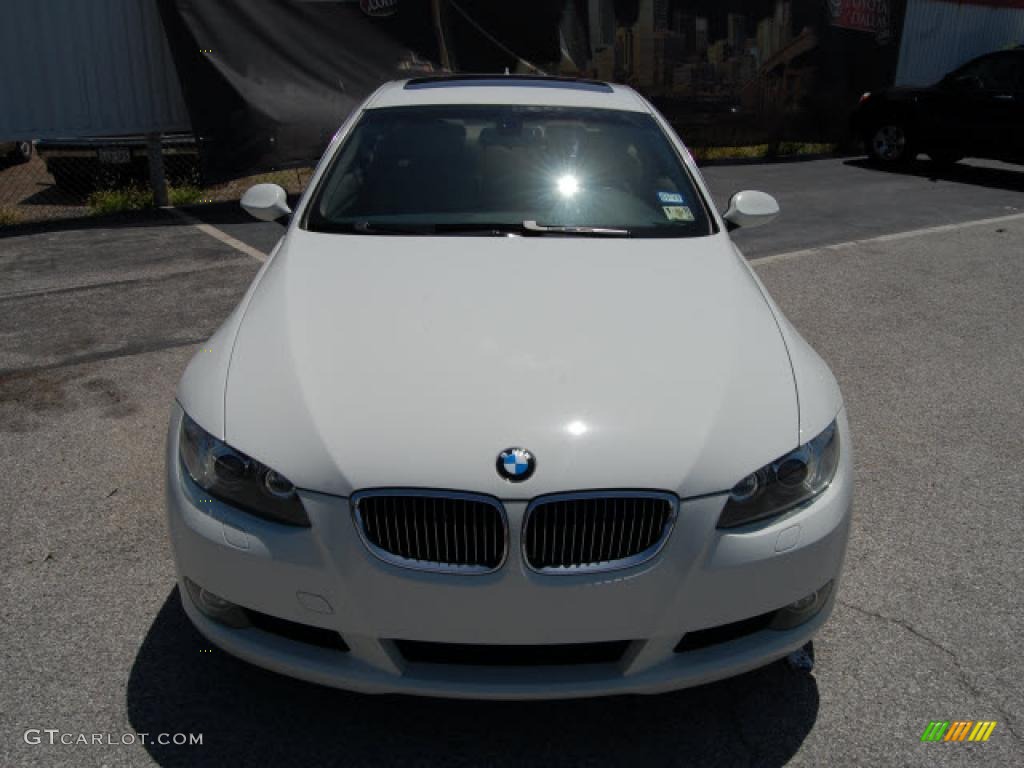 2008 3 Series 328i Coupe - Alpine White / Cream Beige photo #2