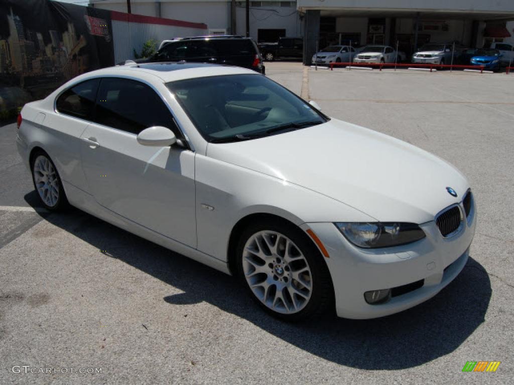 2008 3 Series 328i Coupe - Alpine White / Cream Beige photo #3