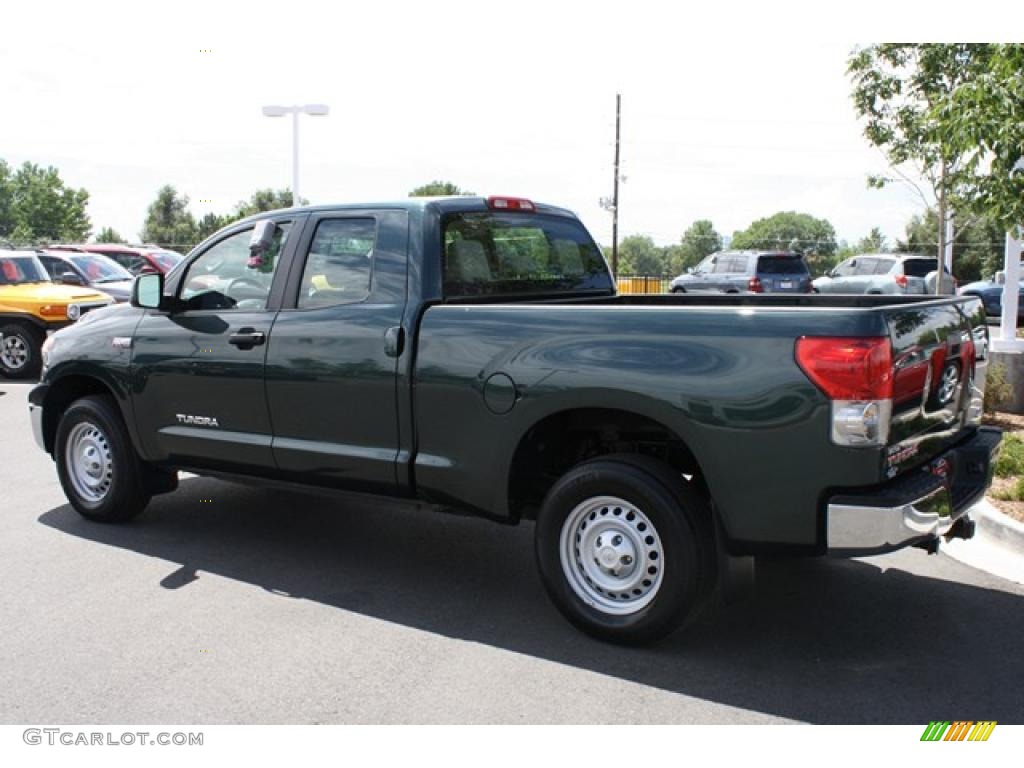 2008 Tundra Double Cab 4x4 - Timberland Green Mica / Beige photo #4