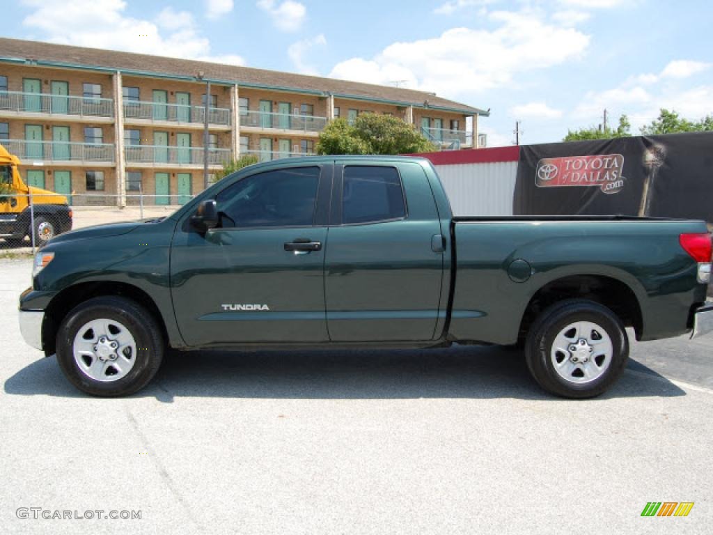 2008 Tundra Double Cab - Timberland Green Mica / Graphite Gray photo #8