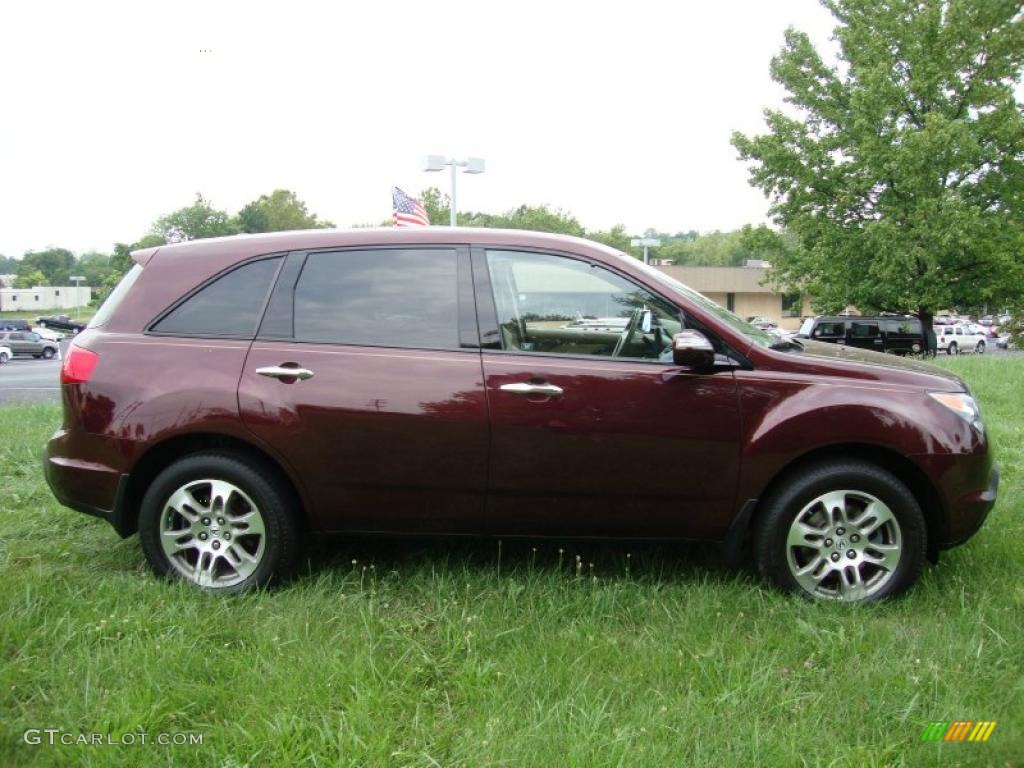 2007 MDX Technology - Dark Cherry Red Pearl / Parchment photo #7